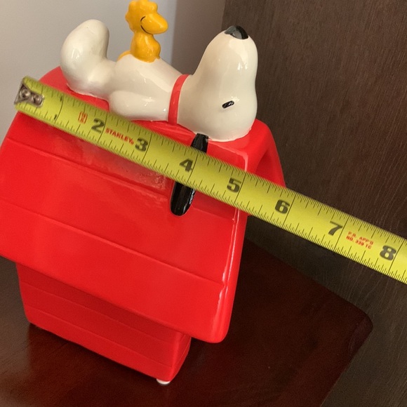Peanuts-Snoopy & Woodstock Glass Bank-Like New - Picture 10 of 15